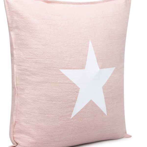 Chalk Square Cushion | Natural Fibre | Pink | Star