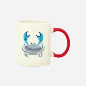Mug with a painted crab