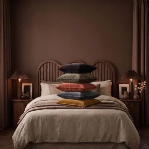 Biggie Best Indigo velvet cushion